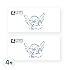 instant tattoo Baby Angel紋身貼紙, 混色, 4個
