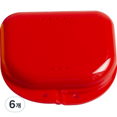LIANVER 假牙收納盒 紅色, 1入, 6個
