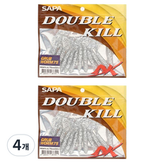 싸파 더블킬 루어 낚시 GRUB 웜 미끼 7.5cm 12p, DKGW75-19, 36g, 4개