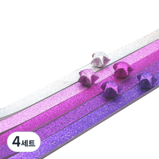 Misoroun 活動用雙面星星折紙 多用途紙 閃亮紫色漸層 520張套組, 4套, 5色