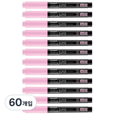 모나미 에딩슈퍼 600 파스텔 형광펜, 파스텔 핑크, 60개입