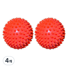 하이원픽 족저근막 발바닥 마사지 지압볼 7cm, 4개, 레드
