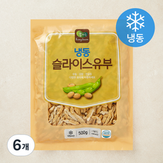 콩다움 슬라이스 유부 (냉동), 500g, 6개