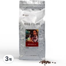 Mcnulty 全豆藍山, 無研磨咖啡豆, 1kg, 3個