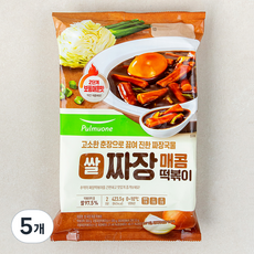 풀무원 쌀 짜장 매콤떡볶이, 423.5g, 5개