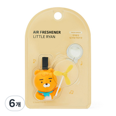 카카오프렌즈 바람개비 차량용 방향제 라이언, 6개, 프레쉬 그린