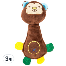 DING DONG PET 猴子娃娃 狗狗用玩具, 混合顏色, 3個