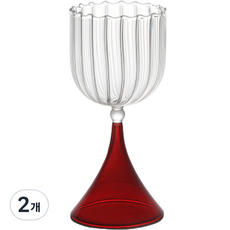 七廚房感觀玻璃酒杯皺紋酒, 280ml, 2個