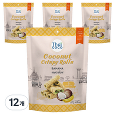 thaicoco 椰子捲心酥 香蕉口味, 12包, 140g
