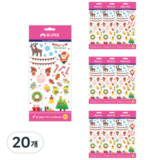 Uniart 教育用透明貼紙 聖誕, 混合顏色, 20個