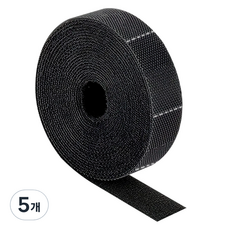 엔더 뜯어 쓰는 벨크로 선정리 찍찍이 케이블 타이, 블랙, 5개