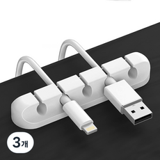 코지웰 케이블 정리 홀더 5구, 화이트, 3개