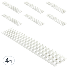 코라미 21홀 플라스틱 제본링 100개입, 10mm, 백색, 4개