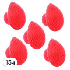 레벤쿠첸 실리콘 클렌징 패드, 레드, 15개