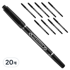 Abern 防水油性筆, 黑色, 20個