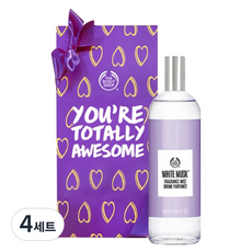 더바디샵 바디미스트 화이트머스크향 + 선물박스, 100ml, 4세트