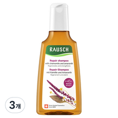 라우쉬 카모마일 아마란스 리페어 샴푸, 3개, 200ml