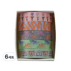 Daily Nest 簡潔紙膠帶套組, 款式 7, 6套