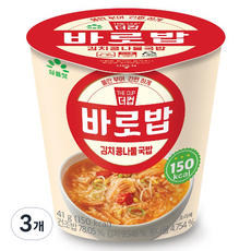 심플잇 더컵 바로밥 김치콩나물 국밥, 41g, 3개