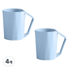 Market Plan 直立式牙刷架漱口杯, 4個, 藍色