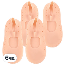 재마로 풋케어 실리콘 보습 양말 스킨 2켤레, 6세트