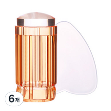 Dawitt 透明美甲矽膠印章, 6個, 3號 透明橘色