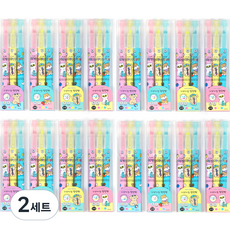 Sweet Day 可擦拭3色螢光筆 4款 x 4入組, 2套, 混合色