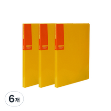 希望文件 Icon 彩色文件夾 20P 內頁固定式, 黃色, 6個
