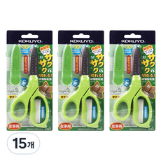 KOKUYO 國譽 SAXA Fly 兒童附蓋左手剪刀, 綠色, 15個