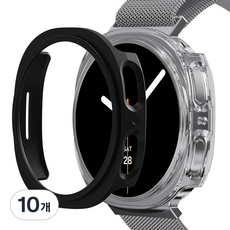 칸탐 갤럭시워치 하드 케이스 1+1, 투명 + 블랙, 10개