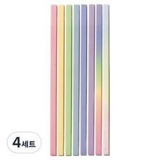 비온뒤 롱 인덱스 스티커 파스텔 레인보우 투명 8종 x 20p 세트, 4세트