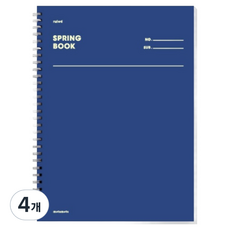 모트모트 스프링 룰드 유선노트, 미라클오션, 4개