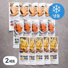 햇살닭 닭가슴살 핫바 멀티팩 오리지널 80g x 5p + 카레맛 80g x 5p + 청양고추맛 80g x 5p (냉동), 1.2kg, 2세트