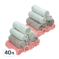 ASSARE Magic 超細纖維絲絨雙面抹布隨機發送, 40個