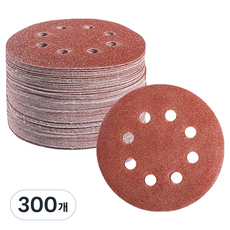 OON 圓形砂紙 打磨砂紙 8孔 1200號 125mm, 300個