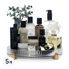 PICKYPICKS Shiny旋轉型化妝品廚房收納盒, 5個, 透明