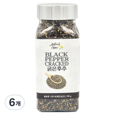 Natural Spice 粗粒黑胡椒, 6個, 90g
