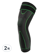 고탄력 풀커버 무릎 관절 보호대 그린, 2개