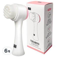 듀오솔루션 듀얼 실리콘 미세모 딥클렌징 모공브러쉬, 핑크, 6개