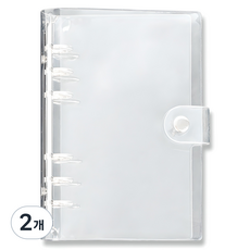 WANNATHIS 6孔 PVC 活頁夾外殼 A6, 透明, 2個