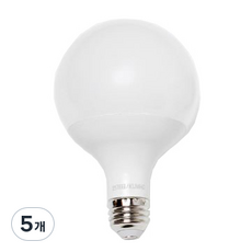 閃電 LED 球泡長頸 12W, 黃光色, 5個