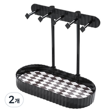 Ready Ello 化妝台飾品收納盒 掛式, 黑色, 2個