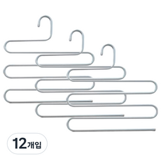 SM 韓國 A 型多用途 5 步褲衣架 白色_3 件, 白色, 12入