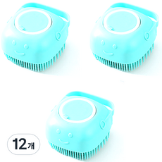 더벨라 청결 손씻기 마사지 브러쉬, 파랑, 12개
