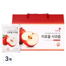 바로이즙 이로울 사과즙, 120ml, 90개