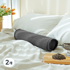 Begozani 純棉條紋絎縫蕎麥頸枕, 水洗灰, 2個