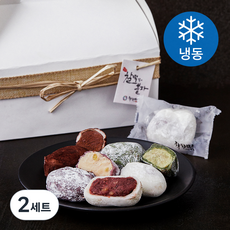 착한떡 합격찹쌀떡 호두 40g x 8개 + 쑥 40g x 5개 + 흑미 40g x 5개 + 초코 40g x 2개 세트 (냉동), 2세트