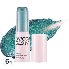 유니콘글로우 캔트 웨이트 쿨링 글리터 스틱 11g, 01 어비스, 6개