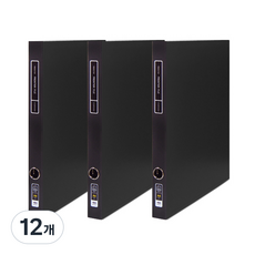 현풍산업 노블 프론티어 프리미엄 A4 2cm D링 바인더 3공, 검정, 12개