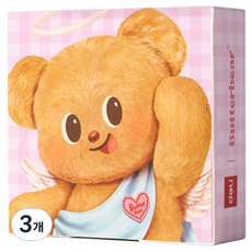 deLi 得力 奶油熊 無黏性便條紙, 3個, 249張, 粉紅色